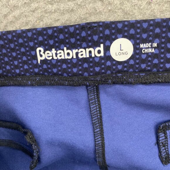 Betabrand Pants Womens Large Long Navy Pattern Jegging Stretch Skinny Pull On - Picture 5 of 11